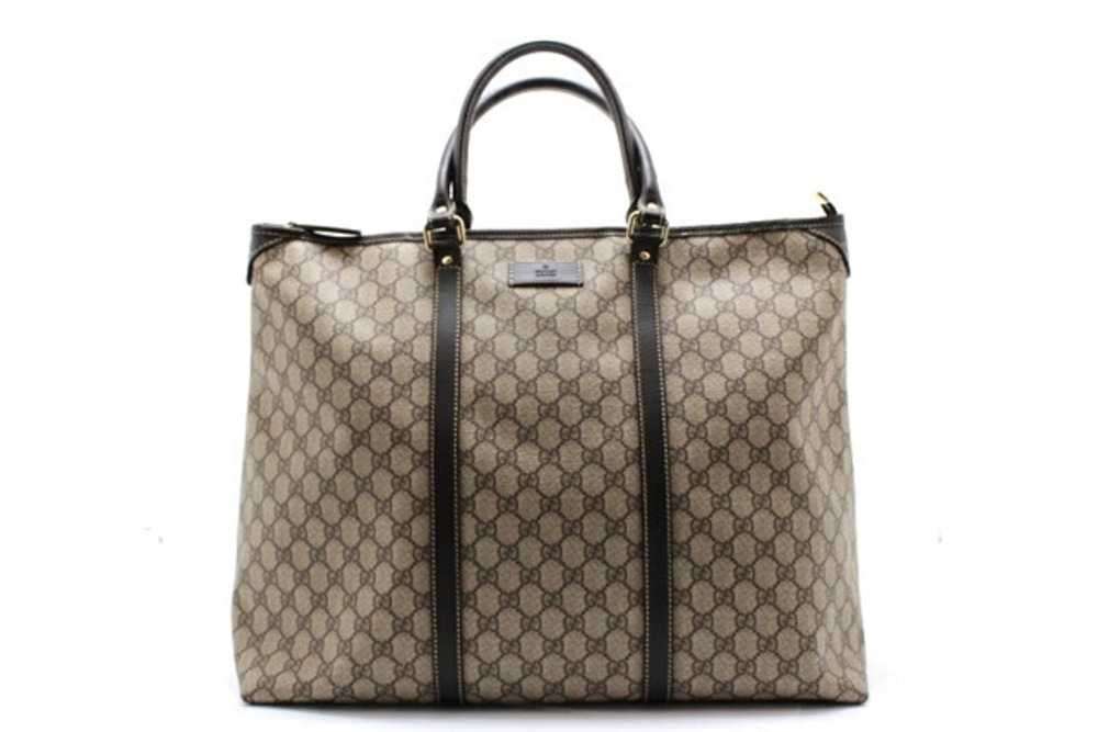 Gucci GG Supreme Handbag Canvas Calfskin